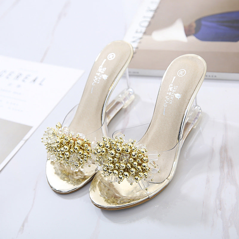 Sandales en cristal pour femmes