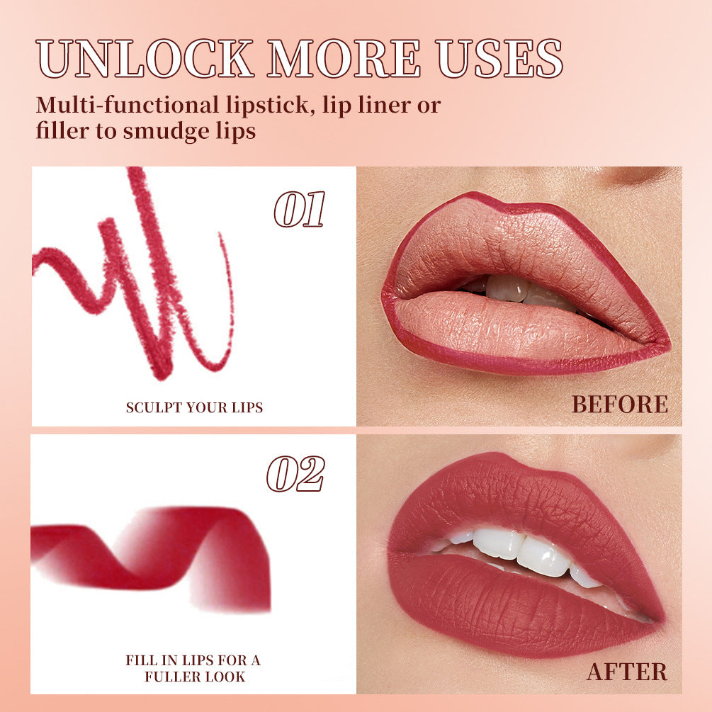 KIT Rouge à lèvres mat rétractable waterproof – Couleur intense et longue tenue