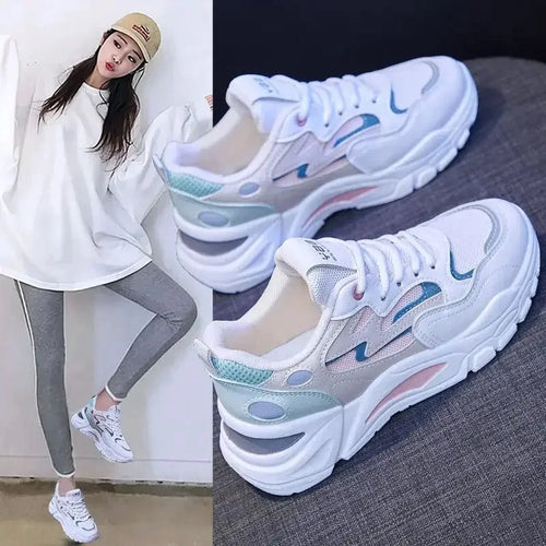 Chaussures urbaines à plateforme pour femme, design tendance et chic.